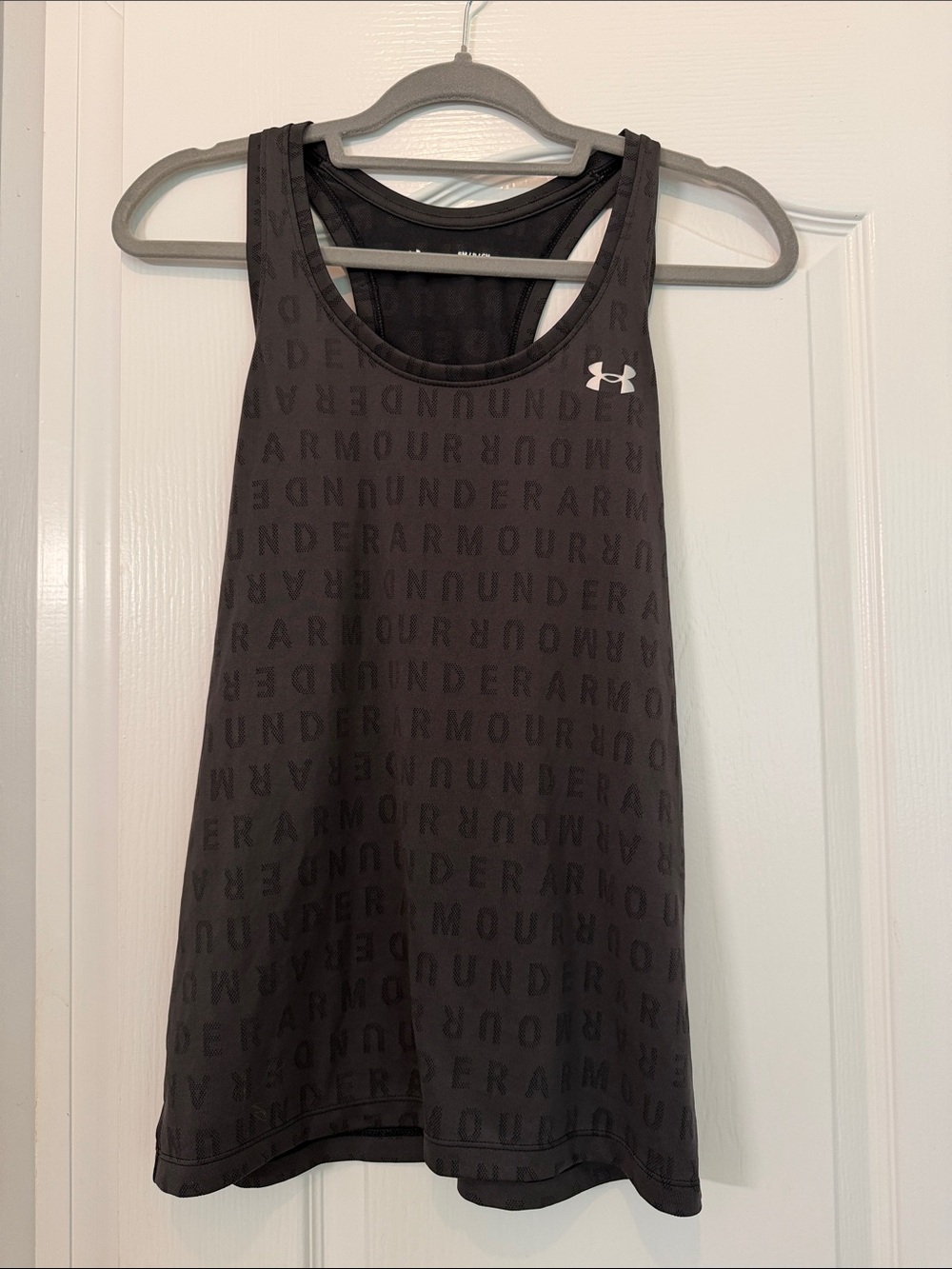 Under Armour Black Logo-Print Racerback Tank